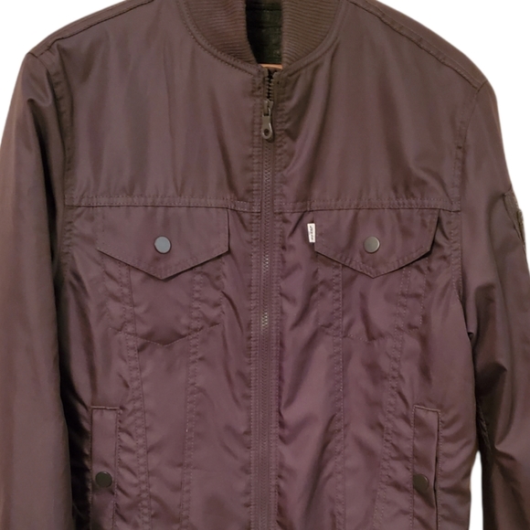 Mens Levi's Olive Quilted Bomber Jacket M